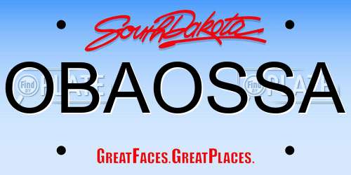 OBAOSSA South Dakota License Plate