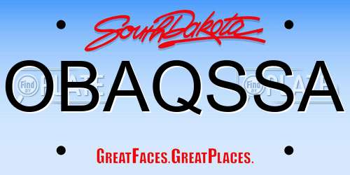 OBAQSSA South Dakota License Plate