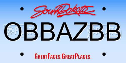 OBBAZBB South Dakota License Plate