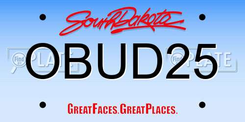 OBUD25 South Dakota License Plate