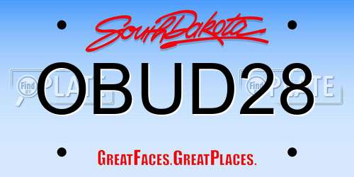 OBUD28 South Dakota License Plate