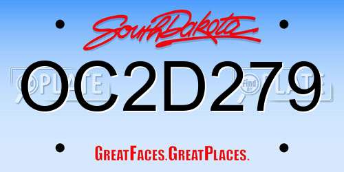 OC2D279 South Dakota License Plate