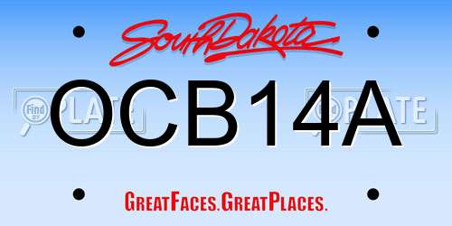 OCB14A South Dakota License Plate