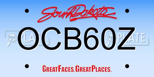 OCB60Z South Dakota License Plate