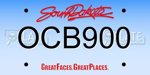 OCB900 South Dakota License Plate