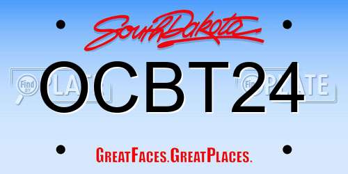 OCBT24 South Dakota License Plate