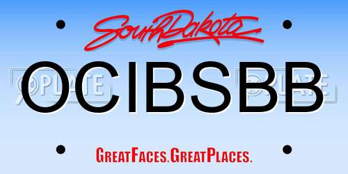 OCIBSBB South Dakota License Plate