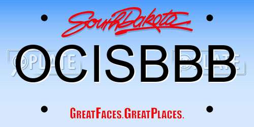 OCISBBB South Dakota License Plate