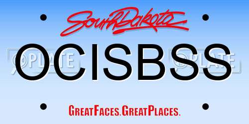 OCISBSS South Dakota License Plate