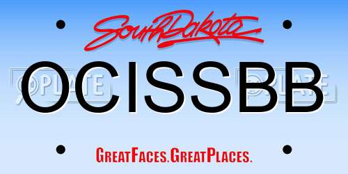 OCISSBB South Dakota License Plate