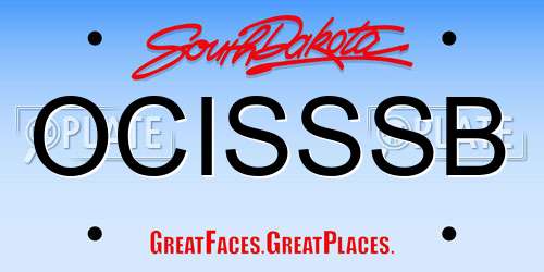 OCISSSB South Dakota License Plate