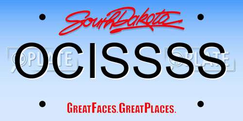 OCISSSS South Dakota License Plate