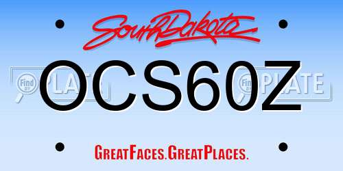 OCS60Z South Dakota License Plate