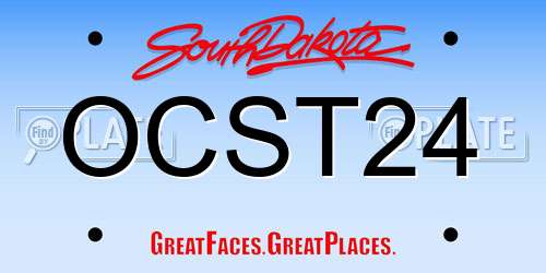 OCST24 South Dakota License Plate