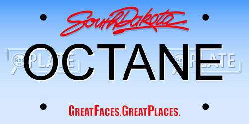 OCTANE South Dakota License Plate