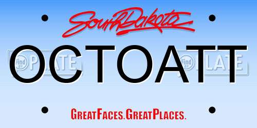 OCTOATT South Dakota License Plate