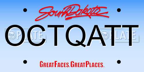 OCTQATT South Dakota License Plate