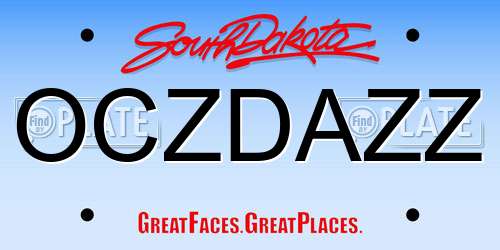 OCZDAZZ South Dakota License Plate