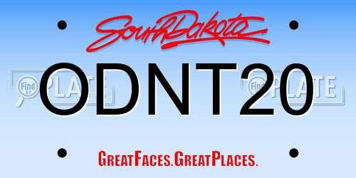 ODNT20 South Dakota License Plate