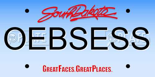 OEBSESS South Dakota License Plate