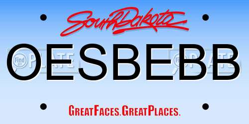 OESBEBB South Dakota License Plate