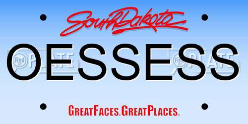 OESSESS South Dakota License Plate
