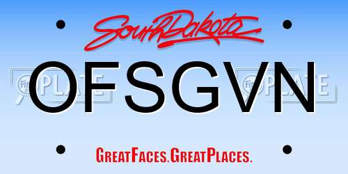 OFSGVN South Dakota License Plate
