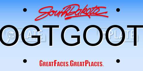 OGTGOOT South Dakota License Plate