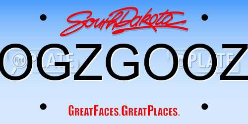 OGZGOOZ South Dakota License Plate