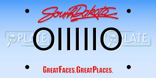 OIIIIIO South Dakota License Plate