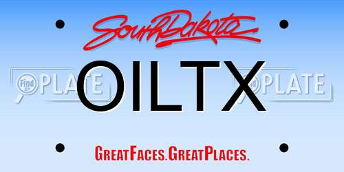 OILTX South Dakota License Plate