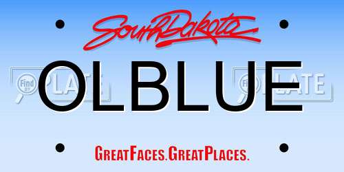 OLBLUE South Dakota License Plate