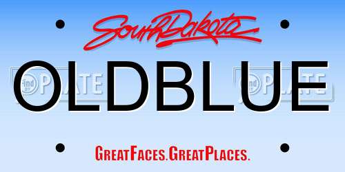 OLDBLUE South Dakota License Plate