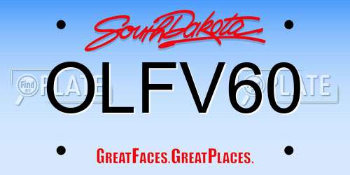 OLFV60 South Dakota License Plate
