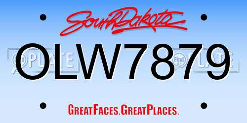 OLW7879 South Dakota License Plate