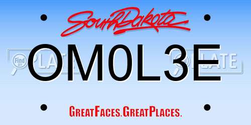 OM0L3E South Dakota License Plate