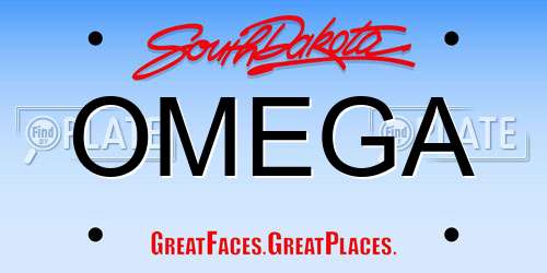 OMEGA South Dakota License Plate