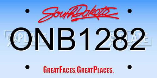 ONB1282 South Dakota License Plate