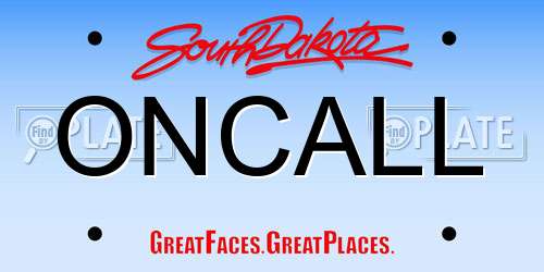 ONCALL South Dakota License Plate