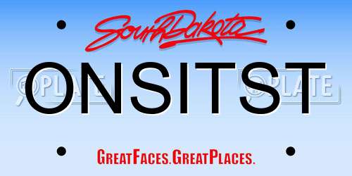ONSITST South Dakota License Plate