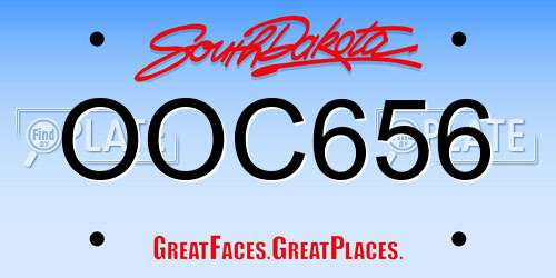 OOC656 South Dakota License Plate