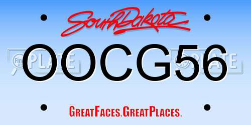 OOCG56 South Dakota License Plate