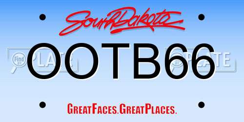 OOTB66 South Dakota License Plate