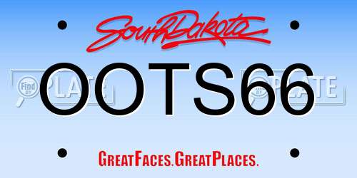 OOTS66 South Dakota License Plate
