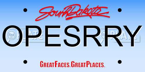 OPESRRY South Dakota License Plate
