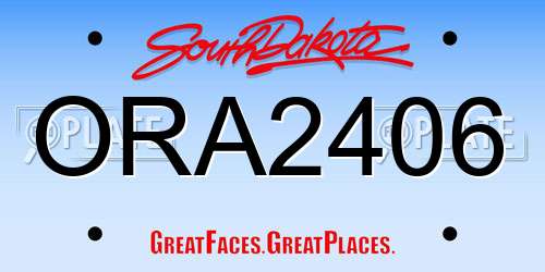 ORA2406 South Dakota License Plate