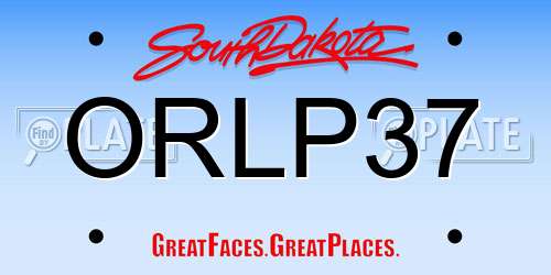 ORLP37 South Dakota License Plate