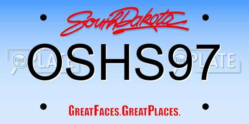 OSHS97 South Dakota License Plate