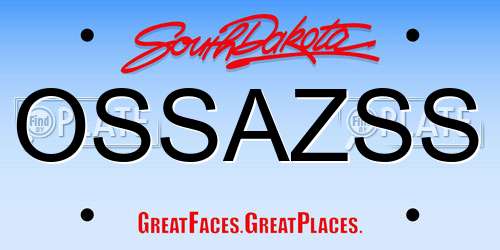 OSSAZSS South Dakota License Plate