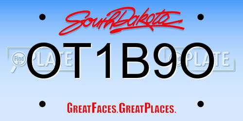 OT1B9O South Dakota License Plate
